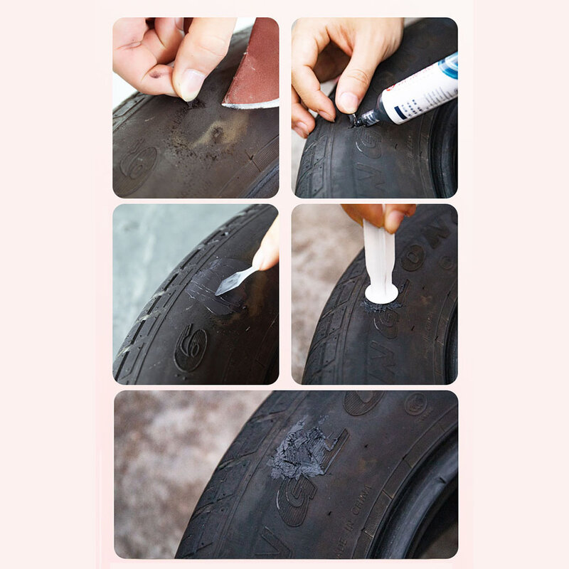 Fahrrad Motorrad Reparatur Zubehör Autoreifen Gummi Reparatur Spezial kleber keine Korrosion Roller Reifen Schaden Reparatur Reifen