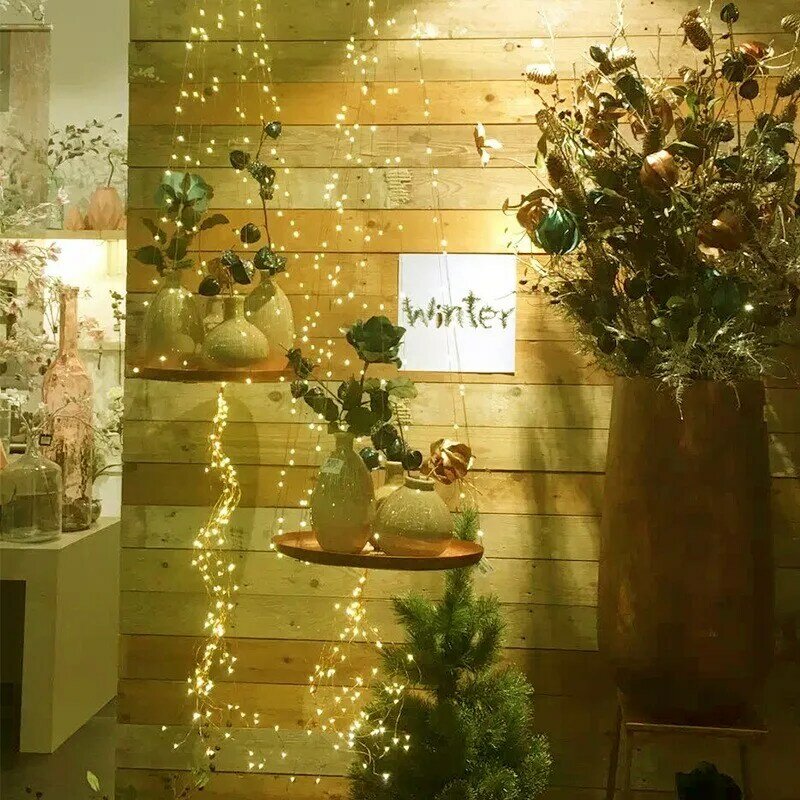 LED 요정 조명 방수 야외 정원 크리스마스 트리 장식, 야외 방수 병 조명, 새해 요정 램프