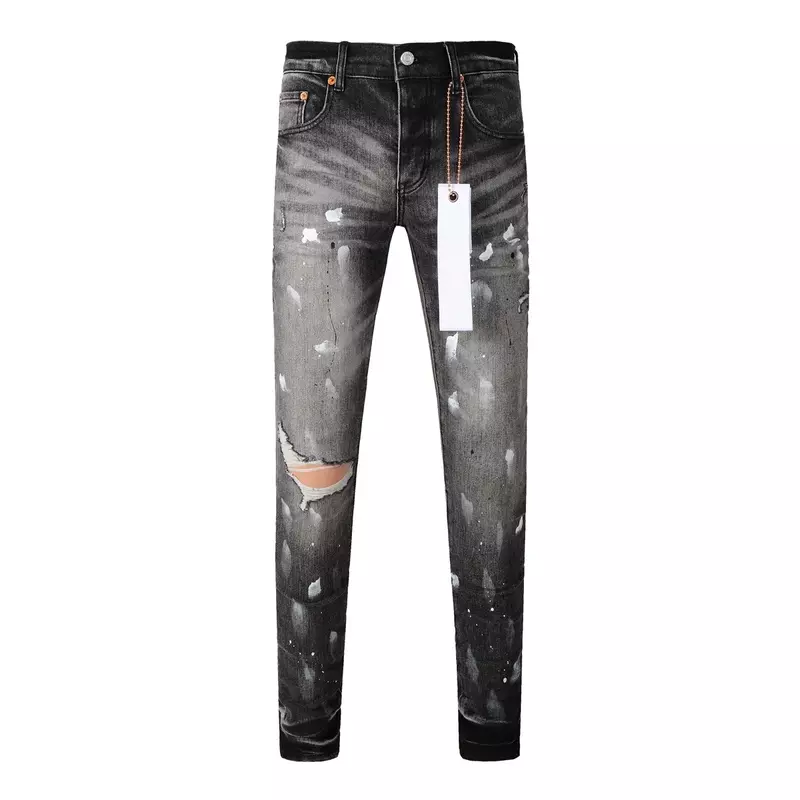 Новые Модные фиолетовые брендовые джинсы ROCA с эффектом потертости, восстанавливающие низкие облегающие джинсовые брюки