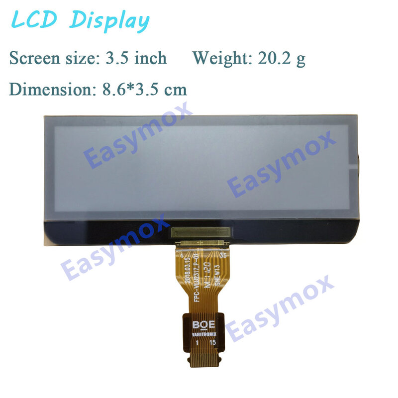 FPC-VLU2317_P-01 layar tampilan LCD TFT 3.5 inci untuk motor, perbaikan dasbor Cluster sepeda motor