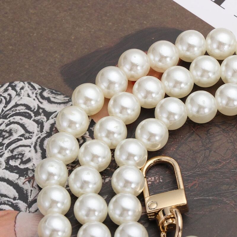 Wysokiej jakości 13 rozmiarów perła akcesoria do paska DIY torebka wymiana długo ozdobiony paciorkami łańcuch torby torebka uchwyty perła pasek
