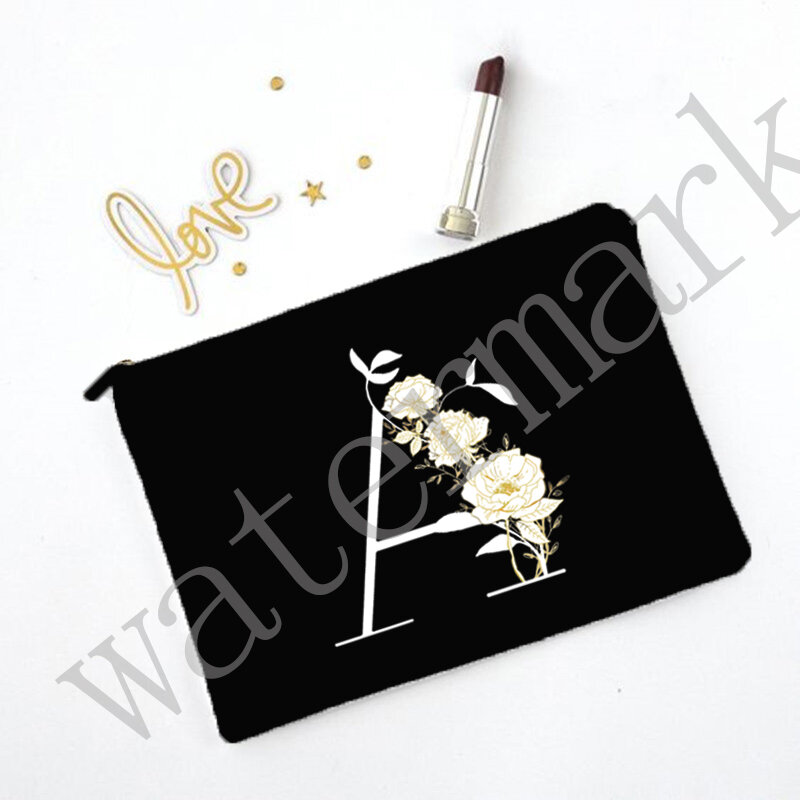 Женская косметичка, дорожный органайзер, женская сумка для косметики, сумка с буквами и цветами, сумка на молнии, женская сумка, летняя пляжная сумка