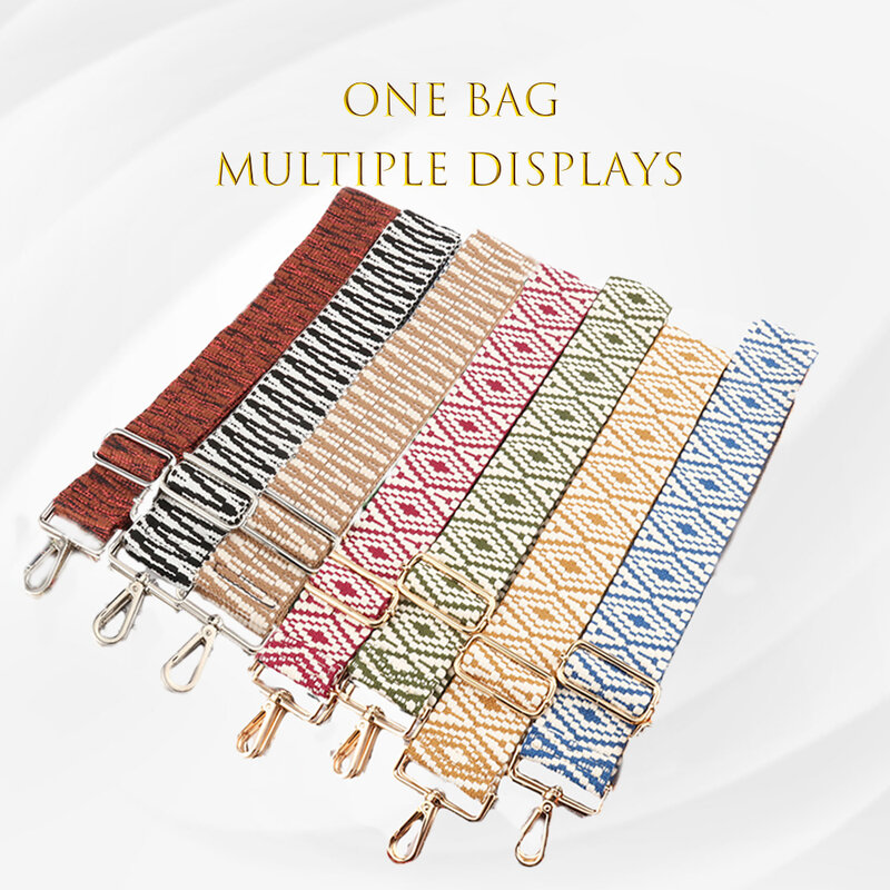 Bag Bandage Replacement Colourful Holding Strip Shoulder Adjustable Adjuster Jacquard Weave Expansion Band New Single Bag Strap