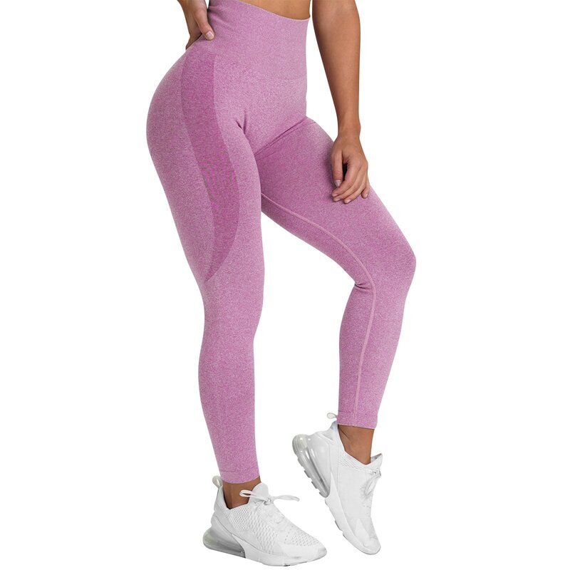 Frauen Hip Lifting Hosen Freizeit einfarbig nahtlose Slim Fit Sport Leggings täglich Home Gym Yoga Fitness Laufhose