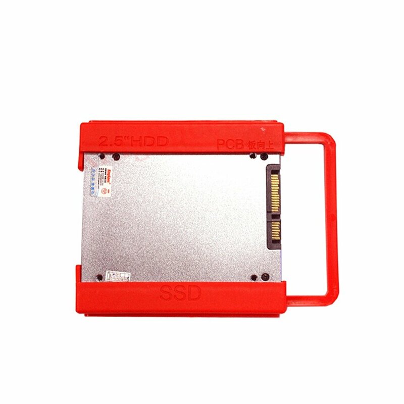 Standard 2.5 to 3.5 inch SSD HDD Notebook Hard Disk Drive Mounting Rail Adapter Bracket Holder with Screws Red Dropshipping