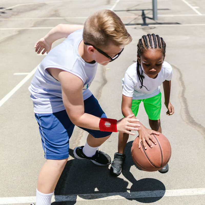 Pulseiras para crianças esportes faixas de suor para pulsos crianças bandas de pulso à prova de suor para basquete futebol de beisebol