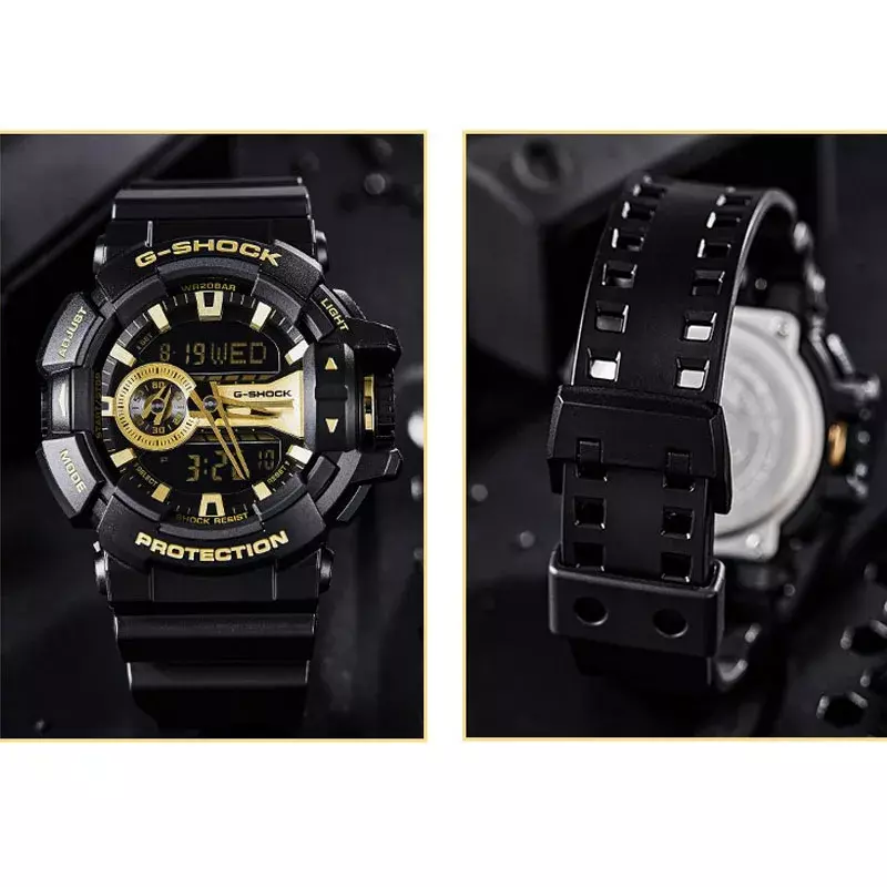 G-SHOCK 남성용 쿼츠 시계, 다기능 패션, 야외 스포츠, 충격 방지, LED 다이얼 시계, GA400