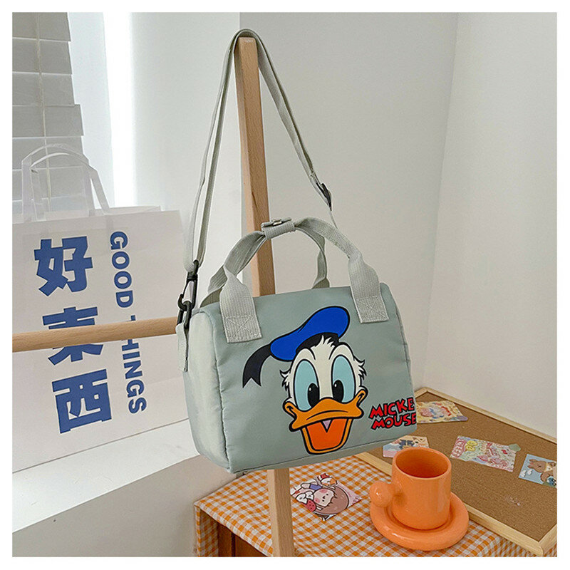 Новые сумки через плечо Disney, Повседневная холщовая женская сумка для покупок с Микки Маусом из мультфильма, модная сумка-мессенджер с милым аниме, подарки