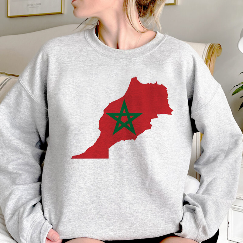 Maroc Morocco hoodies women sweat y2k y2k aesthetic Kawaii 90s Hooded Shirt sweatshirts women gothic sweater