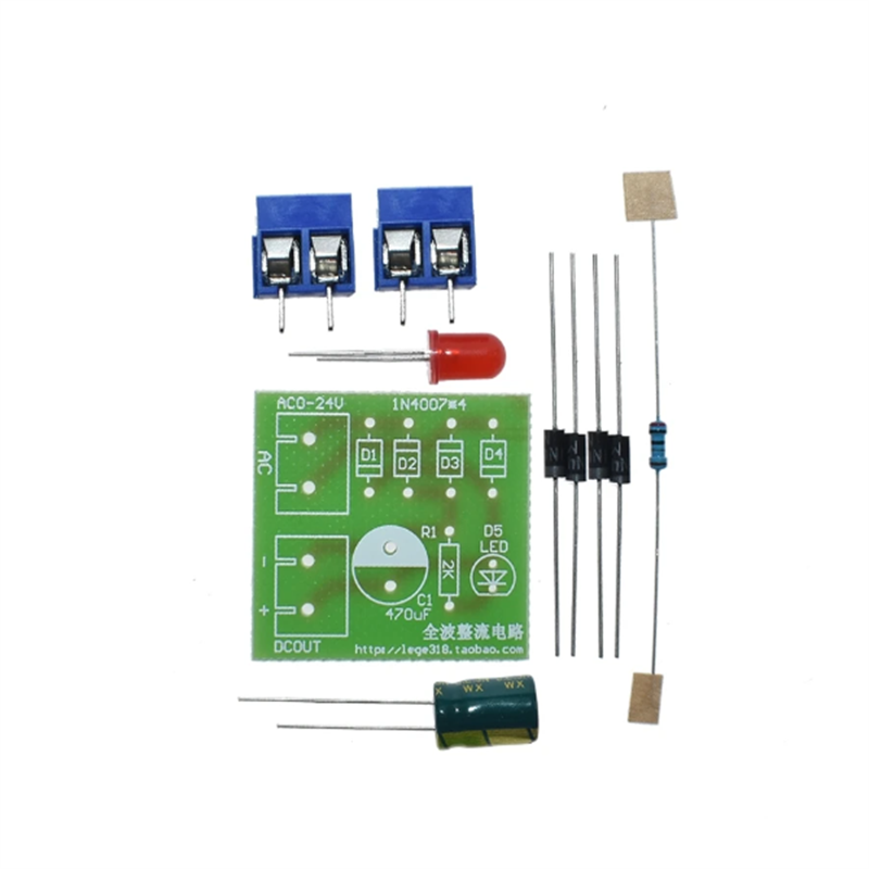 1 n4007 DIY Kit in4007 Brücken gleich richter Wechselstrom wandler Voll wellen gleich richter Leiterplatte Kit Teile elektronische Suite
