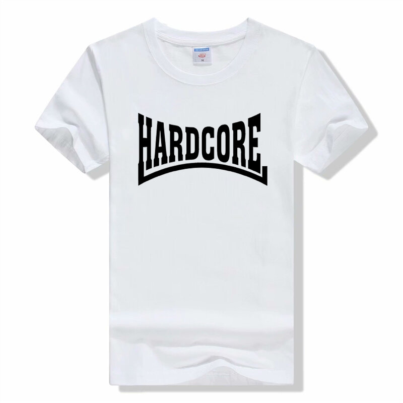 Hardcore T-Shirt męski moda Hardcore t shirt moda na co dzień koszulki z okrągłym dekoltem koszulki bawełniane koszulka z krótkim rękawem
