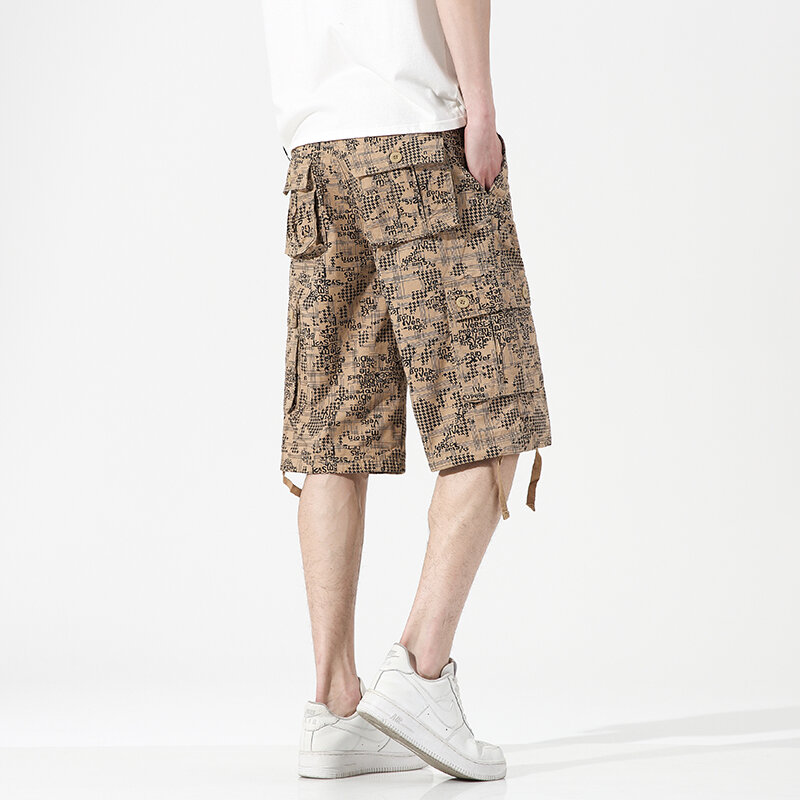 New Summer Fashion Men's Casual Shorts Cargo Shorts High Quality Loose Camouflage Work Pants Simple Five Shorts