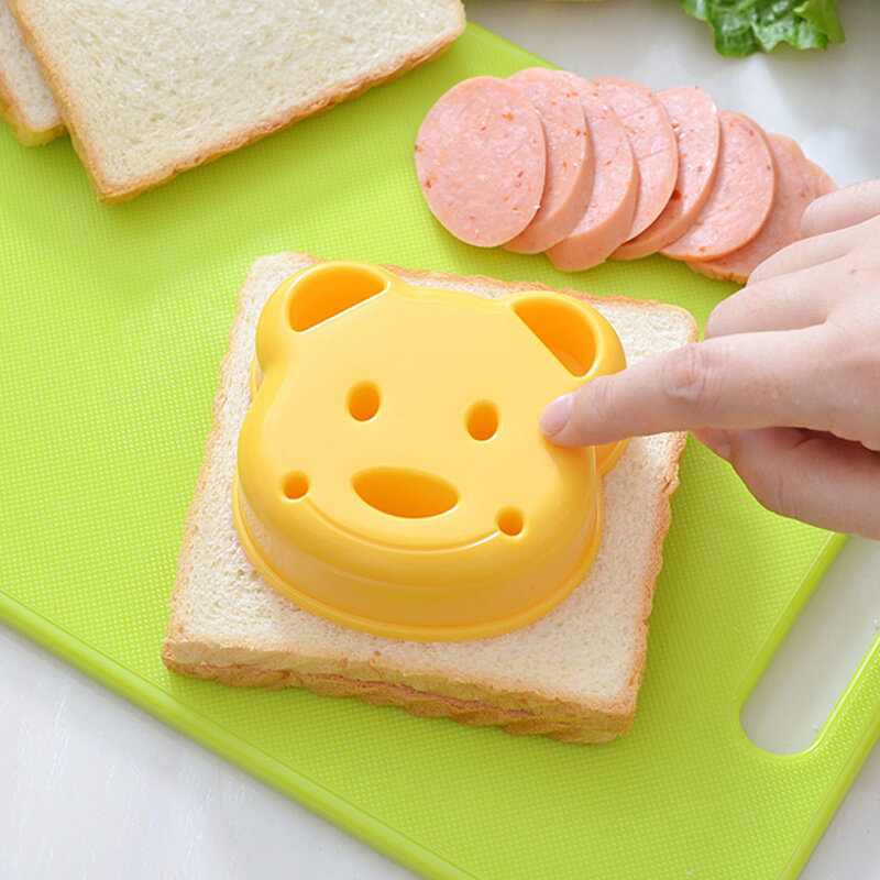 Мишка Тедди, сэндвич, брикет для приготовления хлеба, форма, милые инструменты для выпечки, Детские интересные кухонные аксессуары для еды