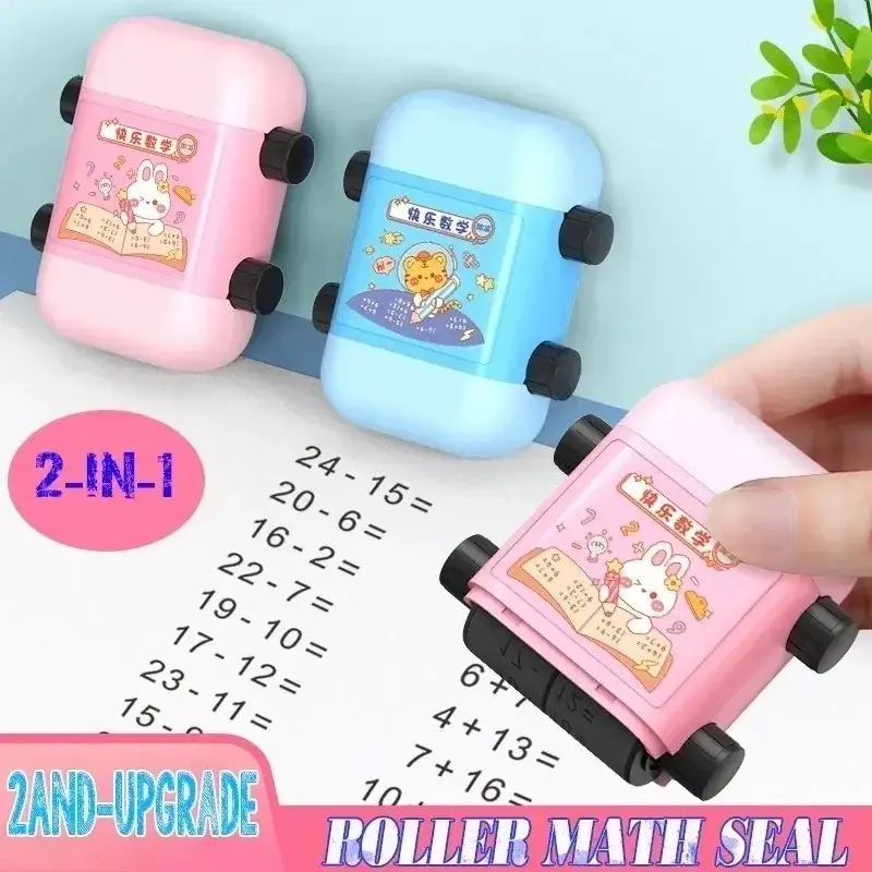 Roller Digital Teaching Stamp Reusable Addition and Subtraction Math Roller Stamp Within 100 Teaching Math Practice Roller