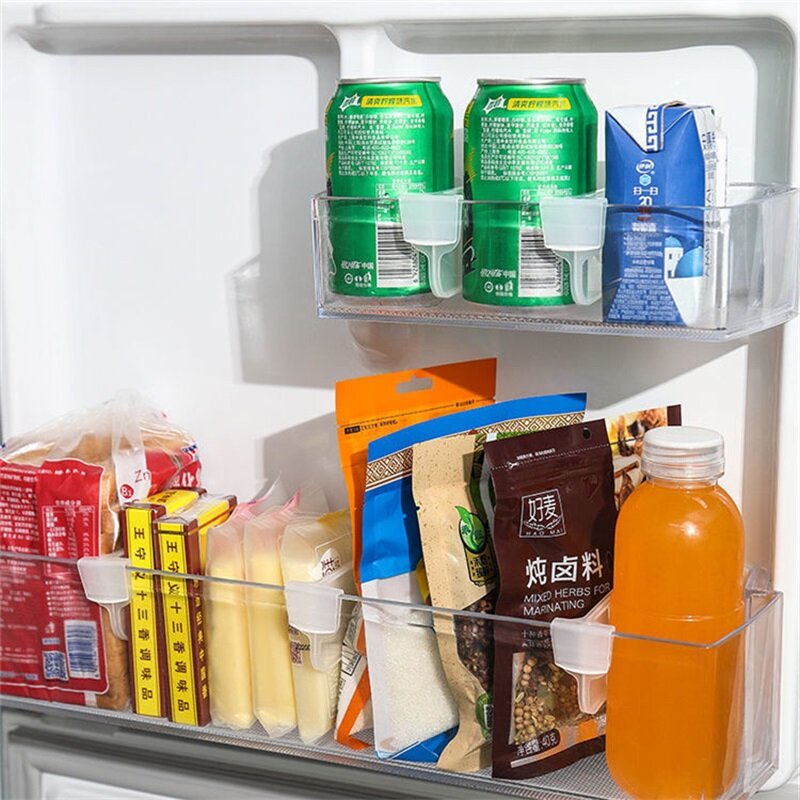 Divisor de plástico retráctil para almacenamiento de refrigerador, tablero divisor para botellas de cocina, organizador de estantes para latas, 4/20 piezas