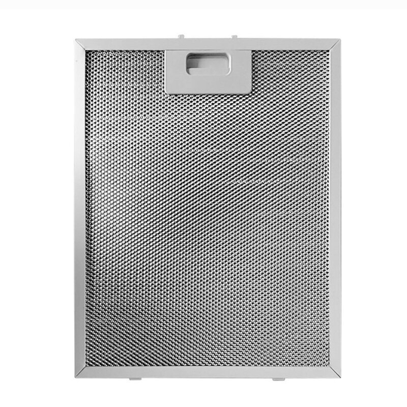 Silver Cooker Hood Vent Filter, Filtragem de graxa melhorada, Compatível com aberturas de exaustor, 305x267x9mm