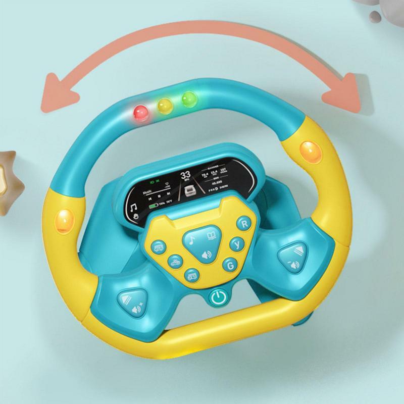 Giocattolo del volante giocattolo del volante di simulazione elettrica con giocattoli vocali giocattolo educativo leggero e sonoro per il regalo dei più piccoli