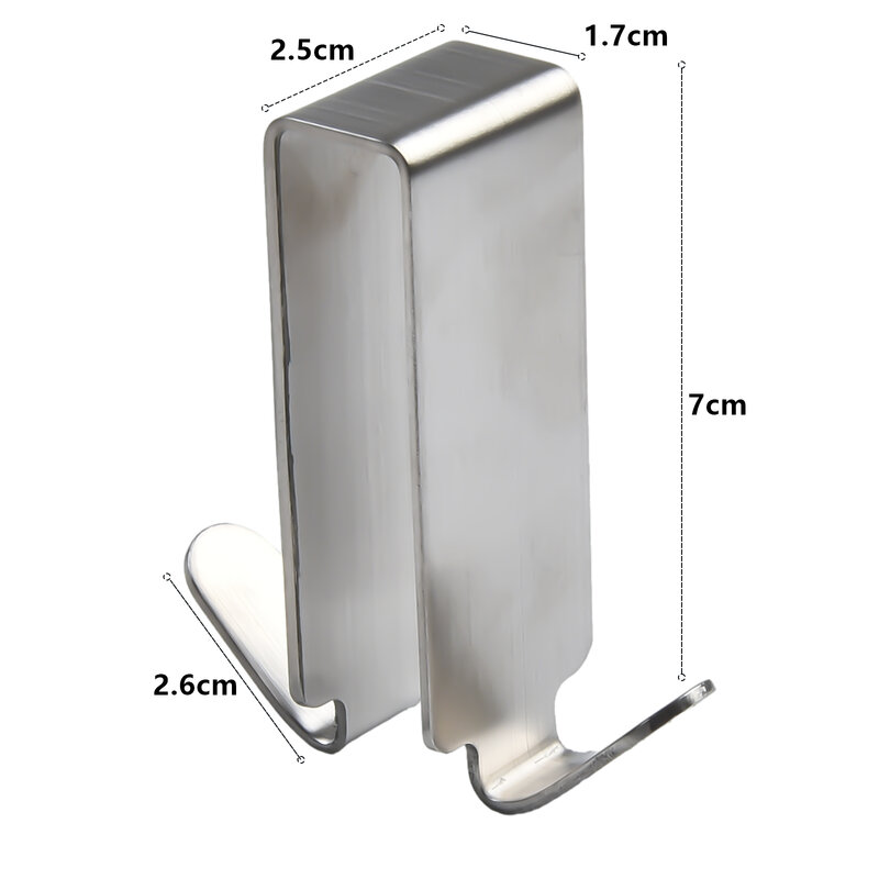Silver Stainless Steel Wall Hooks Hook Door Towel Hook Glass Door Hook Hanging Wall Hooks High Quality Brand New