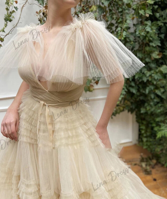 Женское вечернее платье с длинным рукавом Lena, роскошные элегантные праздничные платья из пластика