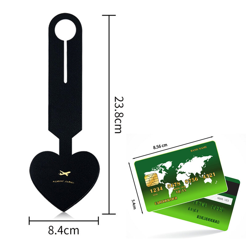 Portable Label Bag Travel Name ID Address Tag Suitcase Identifier Label 2023 Heart Shape Luggage Tag Travel Accessories