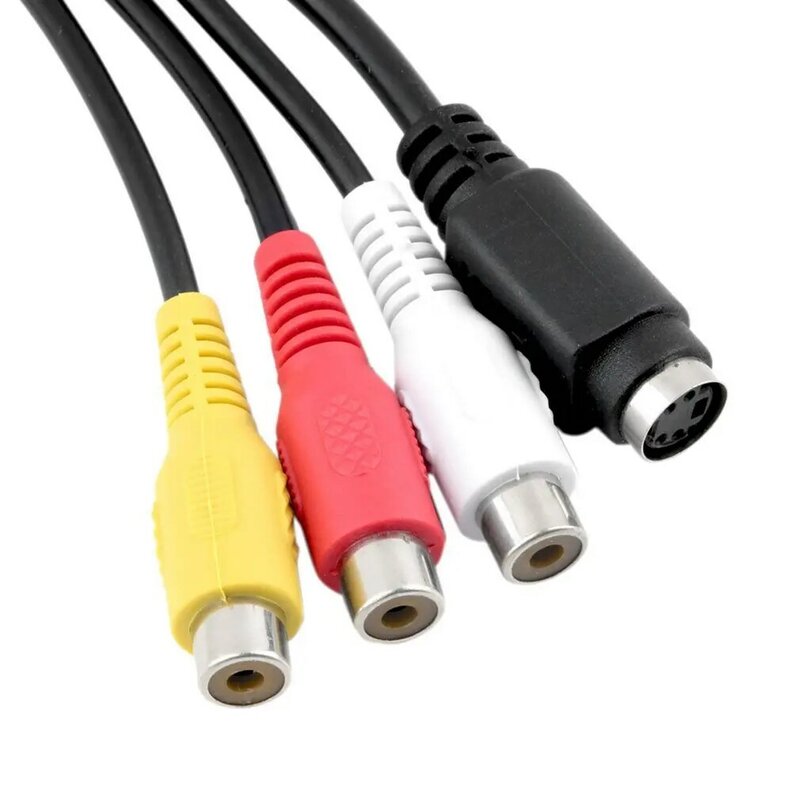 Hot Selling VGA S to S-VIDEO 3 RCA Female Converter Cable Video Adapter Bundle 1 Polybag TV Out S-video AV