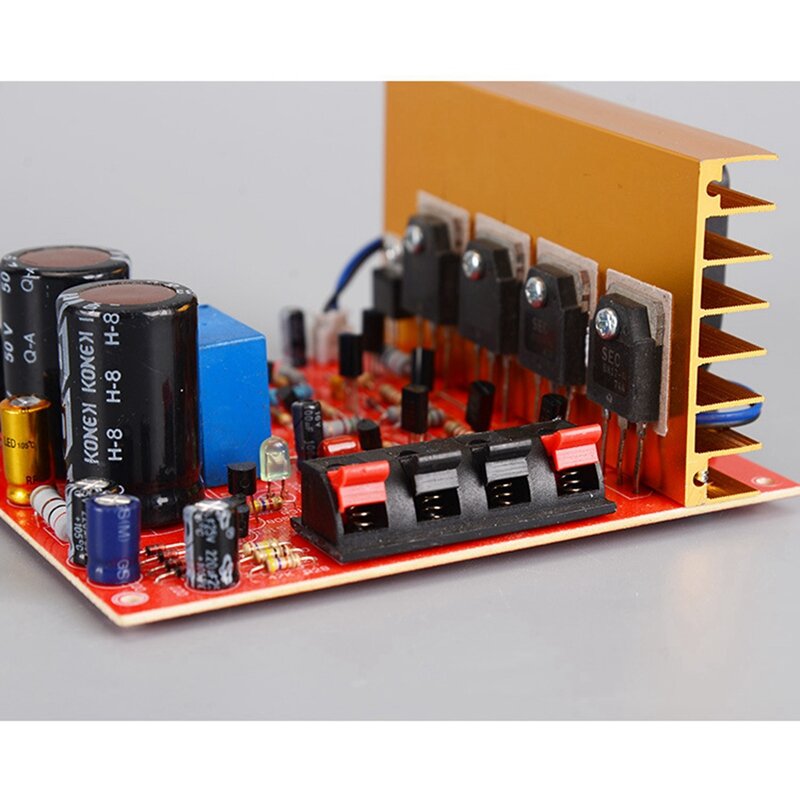 Placa de Audio para amplificador de potencia, 180W + 180W, 2,0 canales, altavoz FET, preamplificador de sonido, AC18V-26V Dual con ventilador, 2 uds.