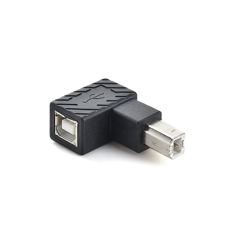 Adaptador de impresión USB 2,0 tipo B, conector extensor de enchufe de ángulo izquierdo y derecho de 90 grados, convertidor macho a hembra para Escáner de impresora