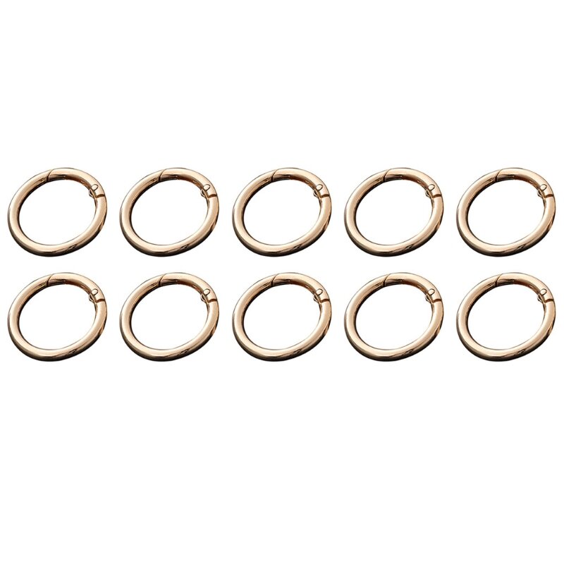 10 pièces boucle à ressort anneau torique mousqueton rond pour jouets papeterie bijoux