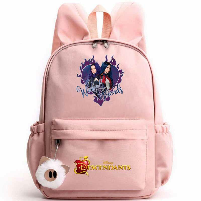 Uroczy plecak potomków Disney dla dziewczynek chłopcy nastolatek dzieci plecak na co dzień torby szkolne plecaki podróżne Mochila