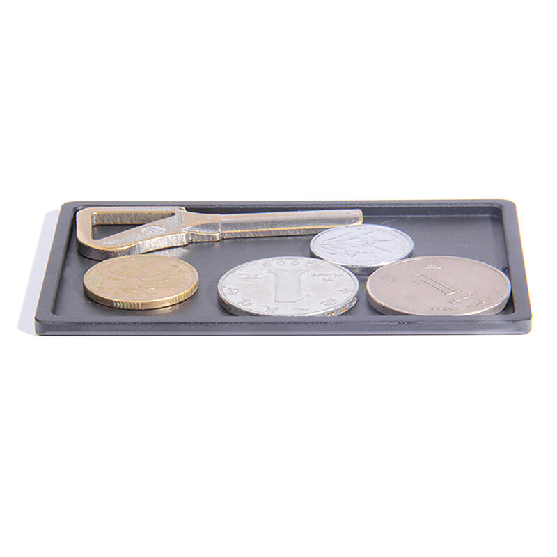Bandeja de monedas para tarjetero, BILLETERA, monedero, tarjetero, bandeja de escritorio para llaves, Mini funda delgada de Metal de aluminio, 1 unidad
