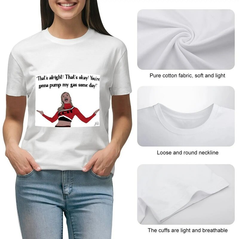 Zabawna letni top słodkie koszulki dla kobiet na koszulce gazowej