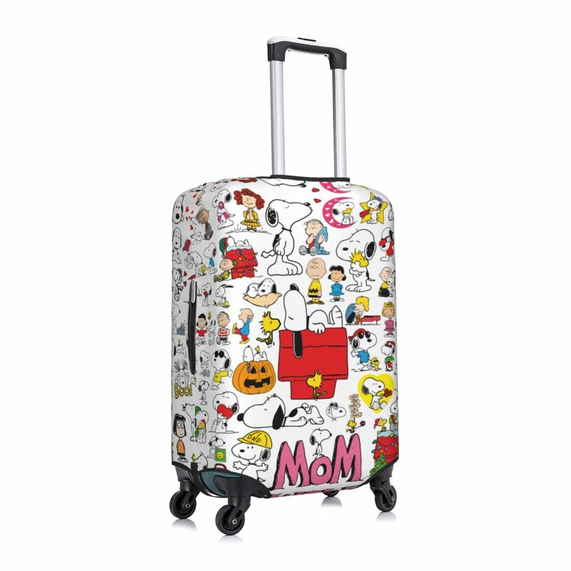 Niestandardowe słodkie kreskówkowe Snoopy pokrowiec na walizkę zmywalne osłony bagażowe dla 18-32 cali