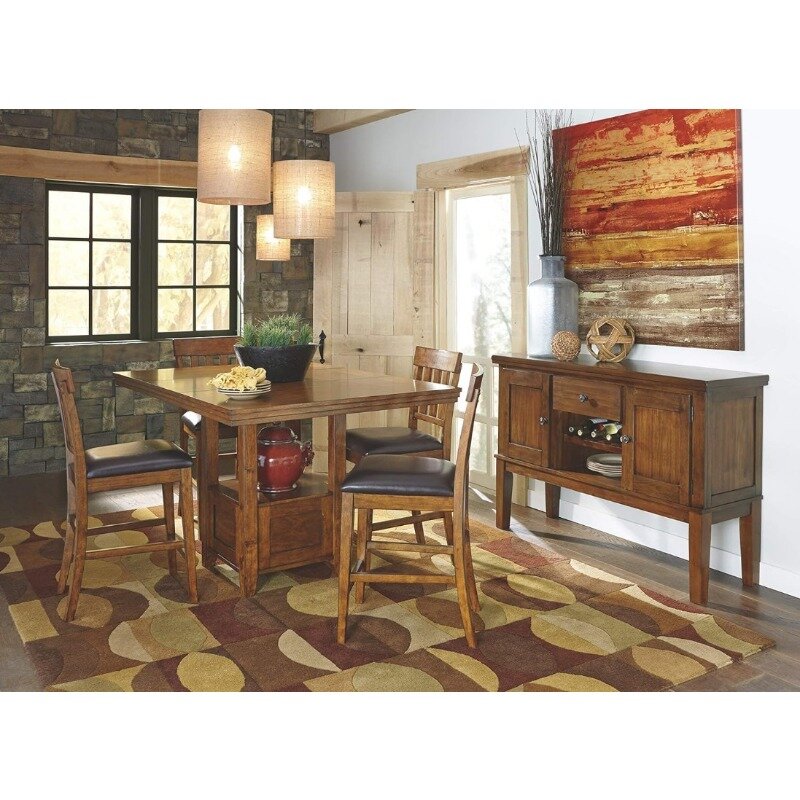 Hallanden-taburete tapizado de 25,75 "de altura, mueble de granja moderno, Juego de 2, color gris oscuro