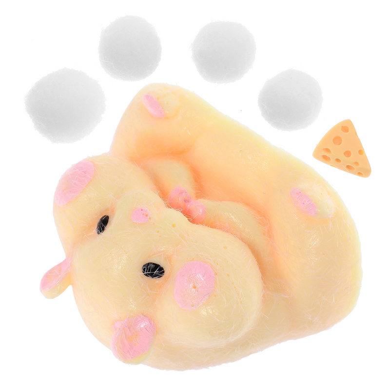 1 Set di simpatici topi giocattolo per alleviare l'ansia giocattolo elasticizzato decomprimere e Stress Stretch piccolo topo giocattolo