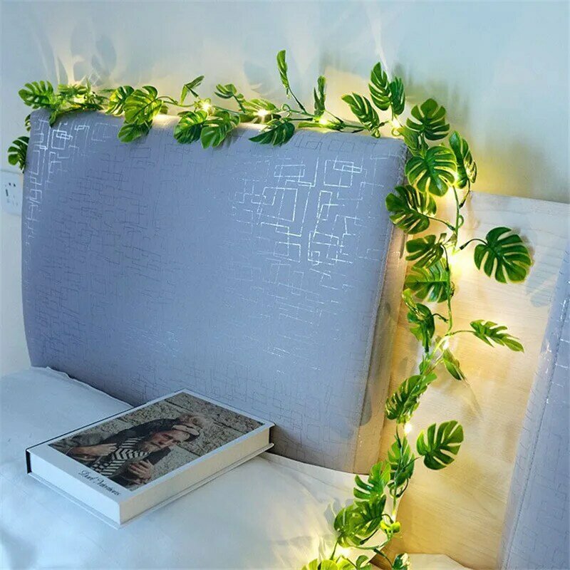 Artificial Leaf Flower Led String Lights Garland Christmas Decorations for Home Outdoor Wedding Party Garden Decor New Year Gift