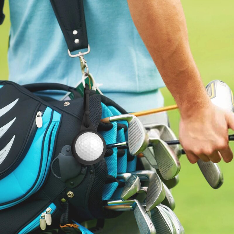 1 pçs portátil bola de golfe titular capa protetora bola de golfe silicone caso duplo capa treinamento golfe esportes acessórios 5 cores
