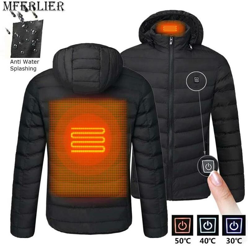 Giacche riscaldanti USB uomo inverno caldo riscaldato parka 11 zone giacche riscaldate impermeabile giacca calda cappotto Plus Size 5XL