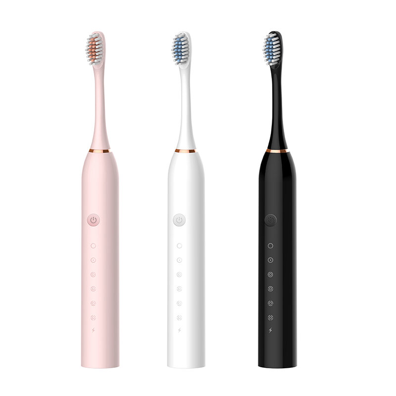 Sonic Electric Toothbrush Ultrasonic Automatic USB Rechargeable IPX7 Waterproof Toothbrush Replaceable Tooth Brush Head J189