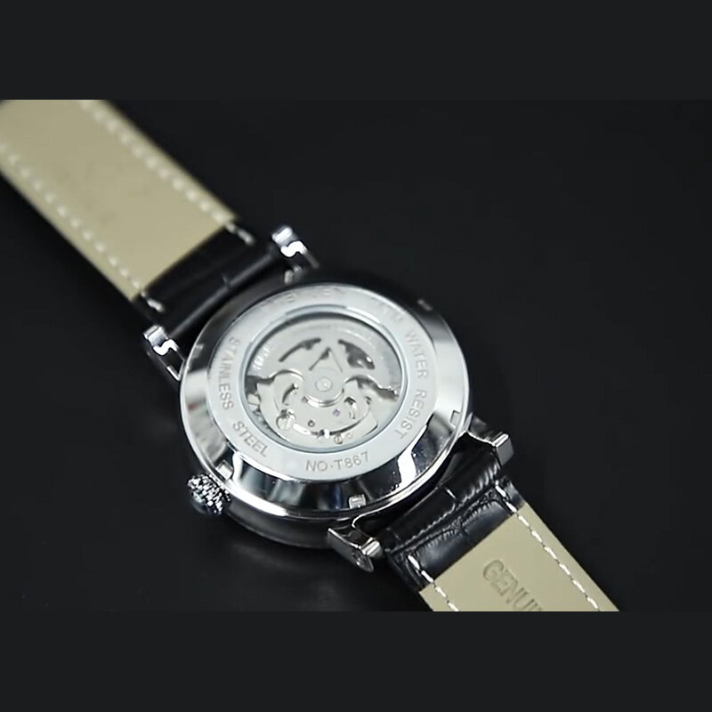 Relojes automáticos de Tourbillon para hombre, reloj de pulsera mecánico con esqueleto de oro rosa, reloj de negocios con diamantes, Masculino