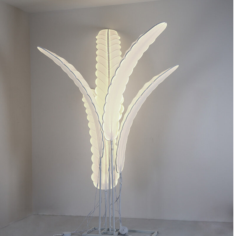 OULALA Modern Atmosphere Lamp LED Indoor Creative Plantain Leaf Landscape for Home Wedding Party Stage Decor Light