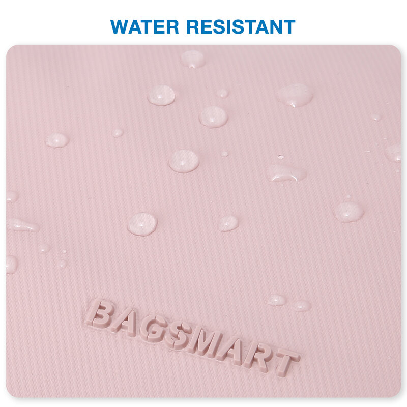 Женская сумка для туалетных принадлежностей для мужчин BAGSMART Розовый водостойкий комплект Dopp для путешествий Легкая сумка для бритья Подходит для полноразмерных туалетных принадлежностей