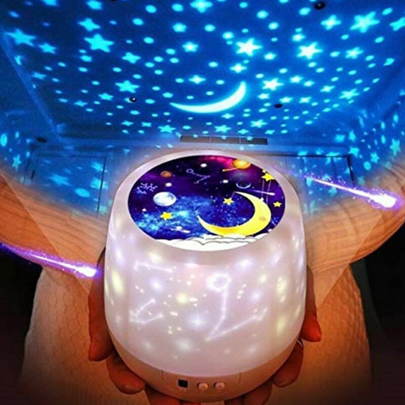 Proyector de cielo estrellado LED para niños, lámpara de luz de estrella, decoración del dormitorio del hogar, regalos, accesorios duraderos portátiles