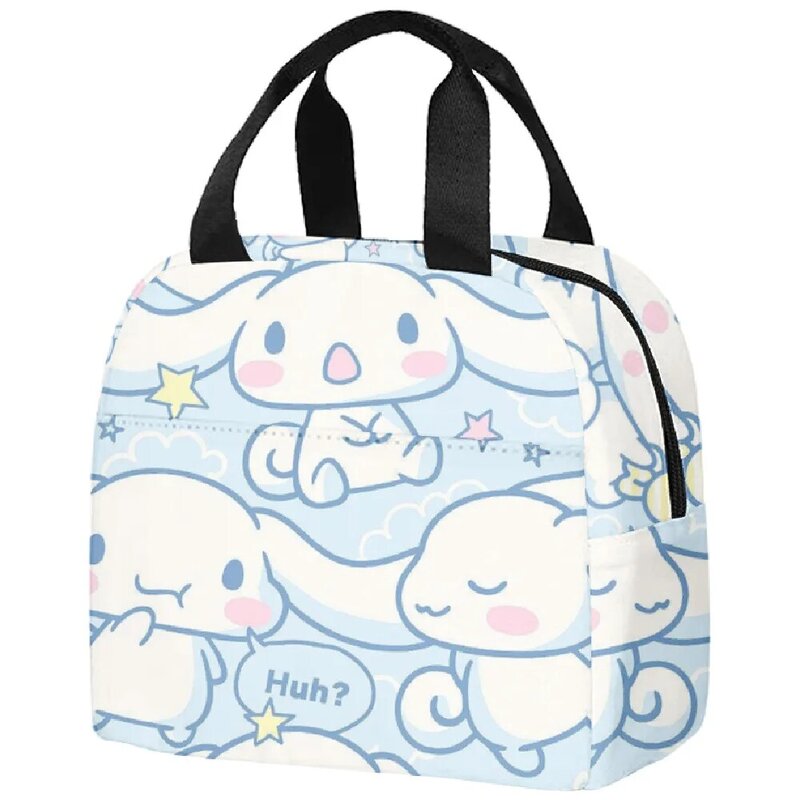 Cinnamorolls Series Student Portable Insulation Effect Lunch Box Bag Cute Cartoon Printing Lunch Bags Oxford Fabric Material Bag