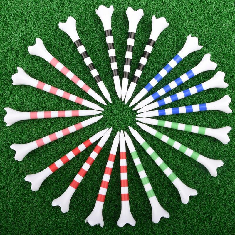 Unbreakable Plastic Golf Tees, Golf Ball Holder, aumenta a velocidade, Short Golf Tees, Ferramentas de treinamento, Acessórios de golfe, 20Pcs