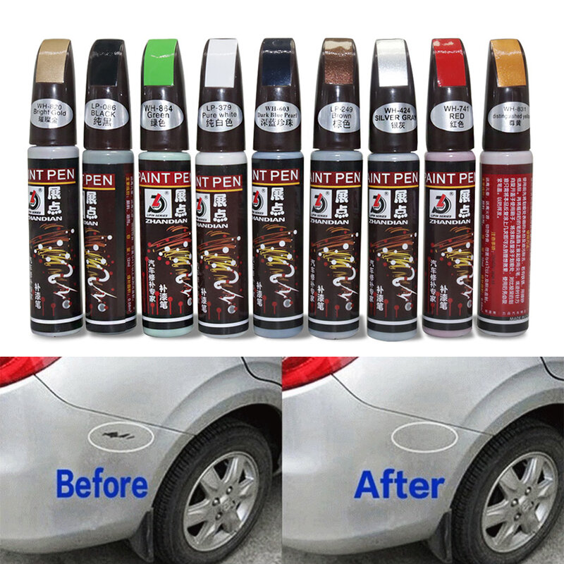 1 pçs profissional pintura do carro não-tóxico permanente resistente à água caneta de reparo à prova dwaterproof água limpar carro removedor de riscos pintura canetas