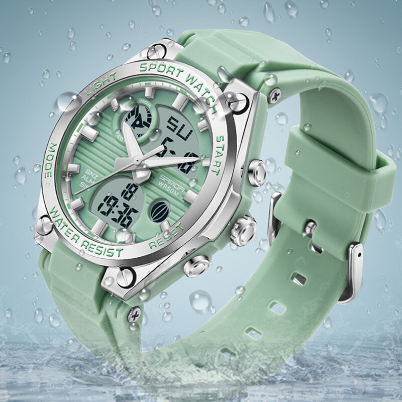 SANDA 2023 Top Brand Youth Fashion Women's Watches 50M Waterproof Sports LED Noctilucent Digital Quartz Casual Ms. Wristwatch