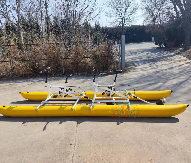 Komercyjny nadmuchiwany rower wodny bicicleta acuatica z łodziami pedałowymi bananów