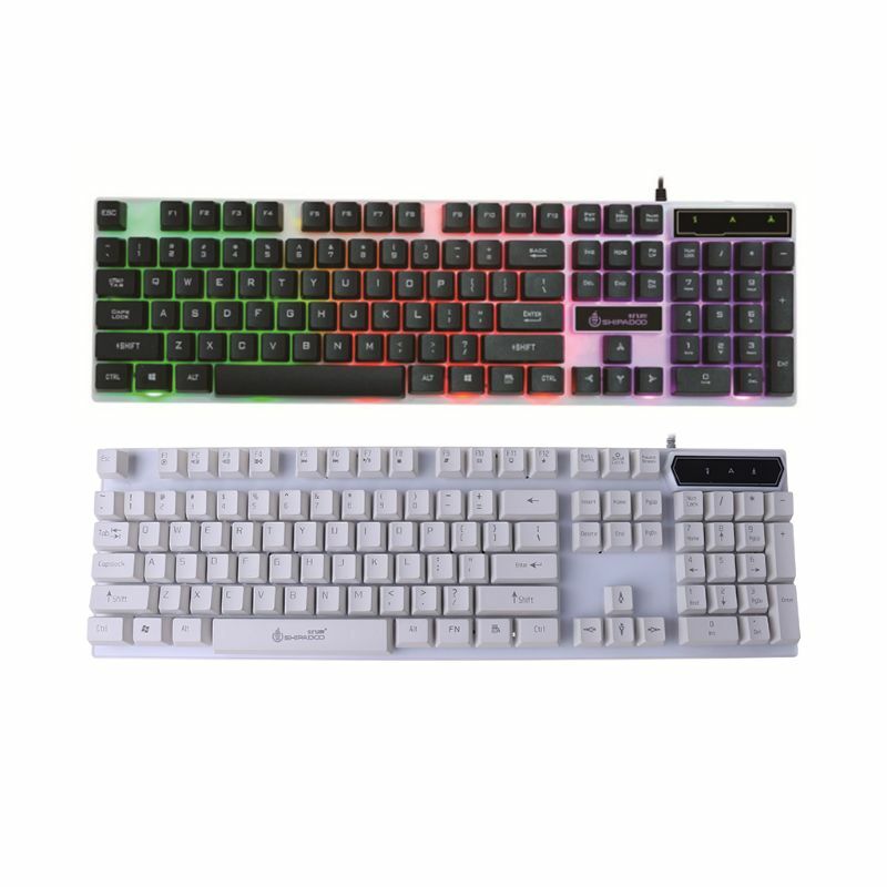 Keyboard Gaming Mekanis Keyboard Berkabel untuk Laptop Komputer PC (104 untuk