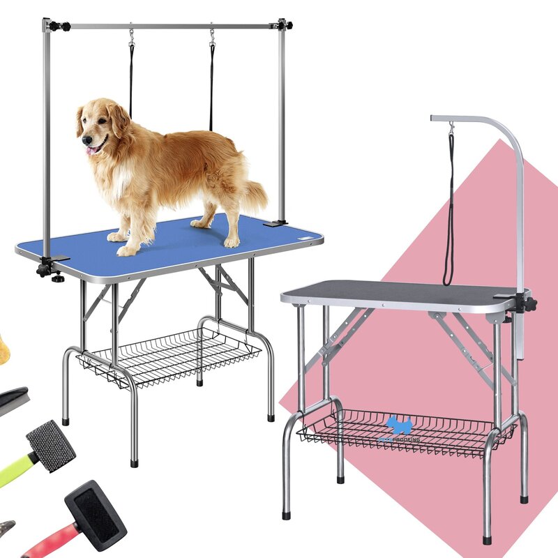 Petset meja perawatan hewan peliharaan, Meja perawatan anjing peliharaan bisa disesuaikan untuk dijual