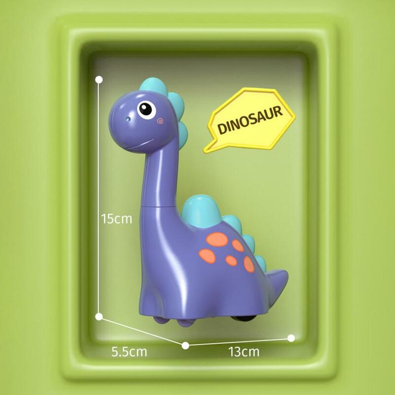Vivid Appearance 360 Degree Rotatable Neck Sound Effect Bright Color Dinosaur Toy Creative Pull Back Sliding Toy Car Kids Gift